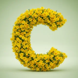 Daffodil 2 — letter C (variant 2)