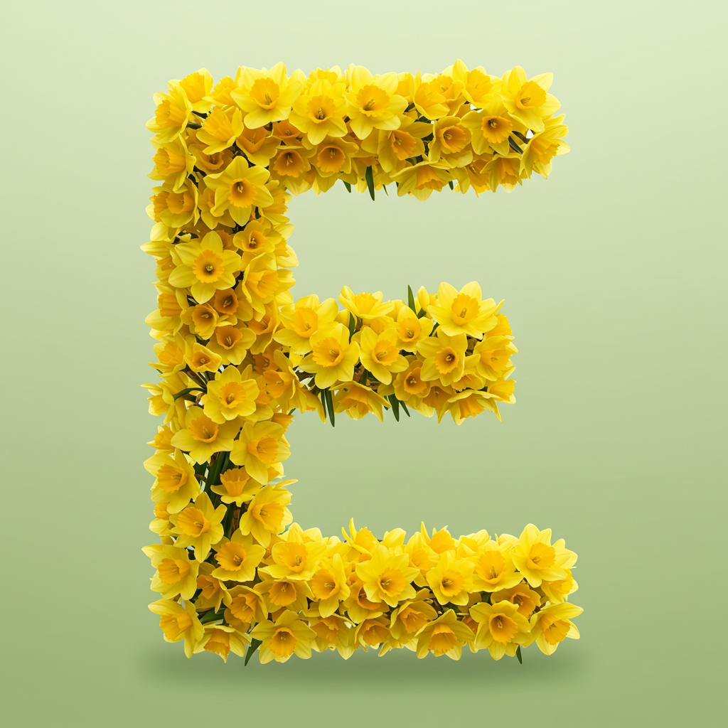 Daffodil 2 — letter E (variant 2)