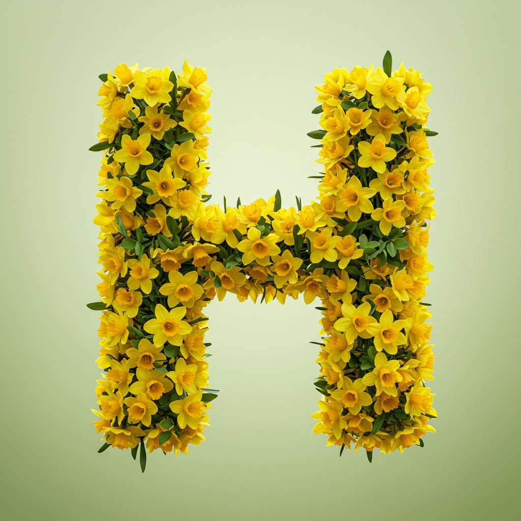 Daffodil 2 — letter H (variant 2)