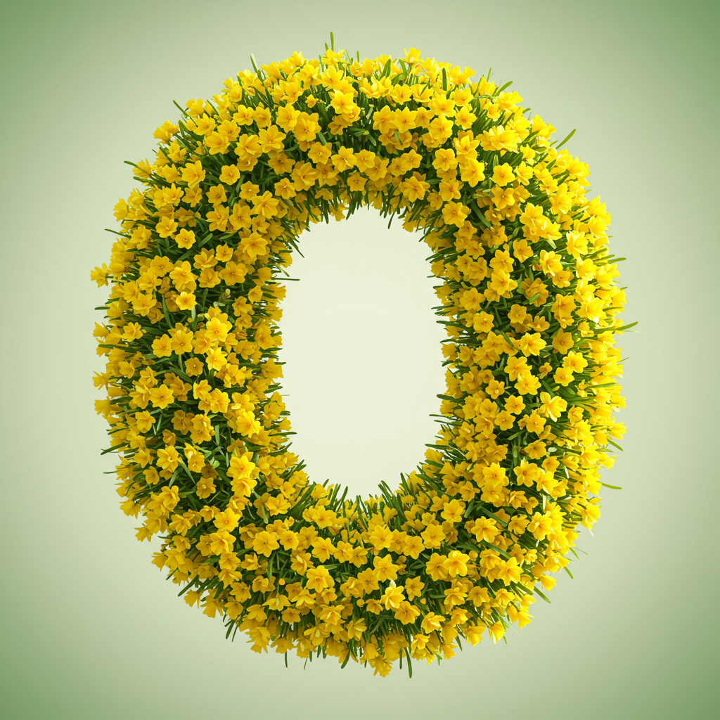 Daffodil 2 — letter O (variant 2)