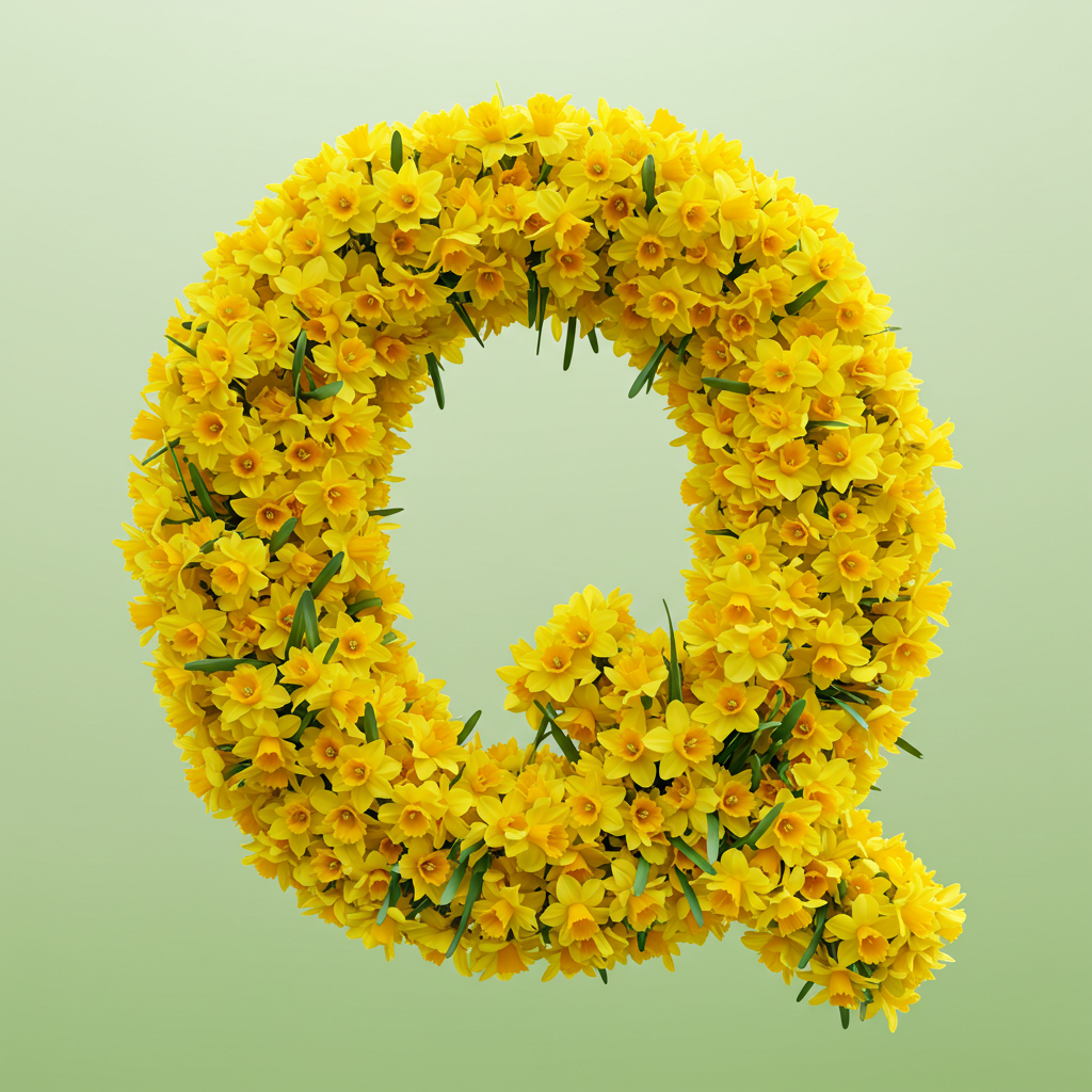 Daffodil 2 — letter Q (variant 2)