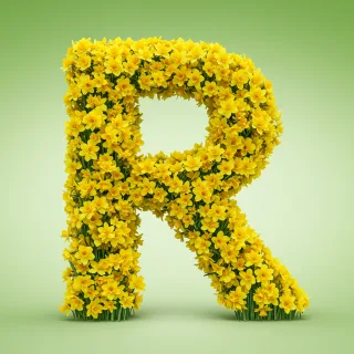 Daffodil 2 — letter R (variant 2)