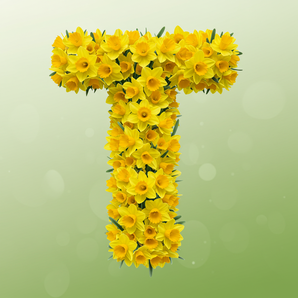 Daffodil 2 — letter T (variant 2)