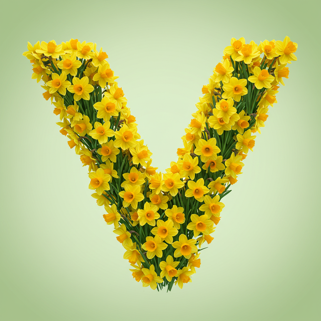 Daffodil 2 — letter V