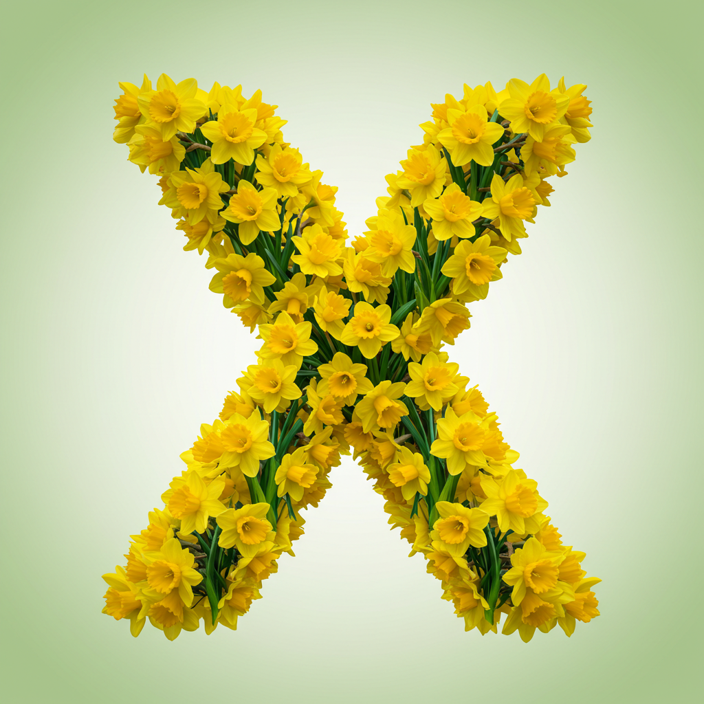 Daffodil 2 — letter X (variant 2)