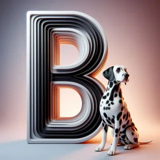 Dalmatian dog — letter B