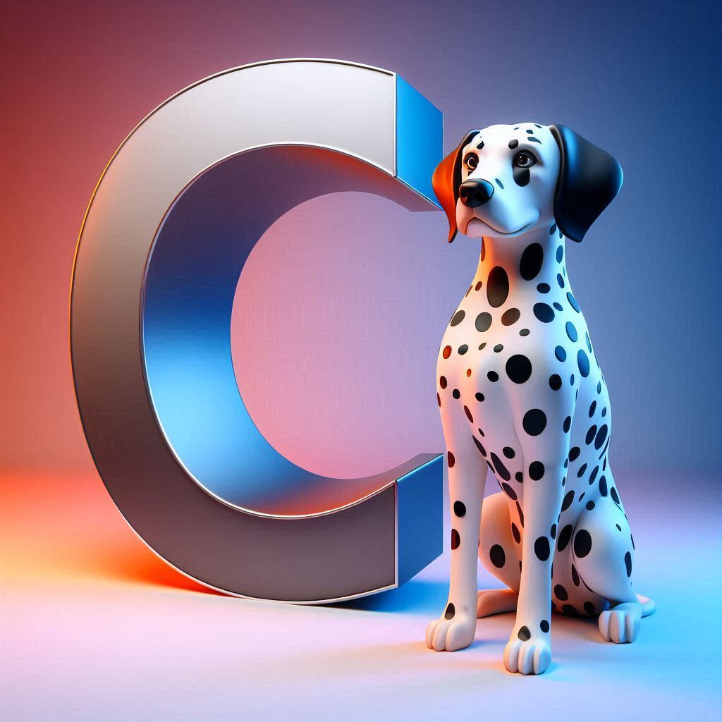 Dalmatian dog — letter C