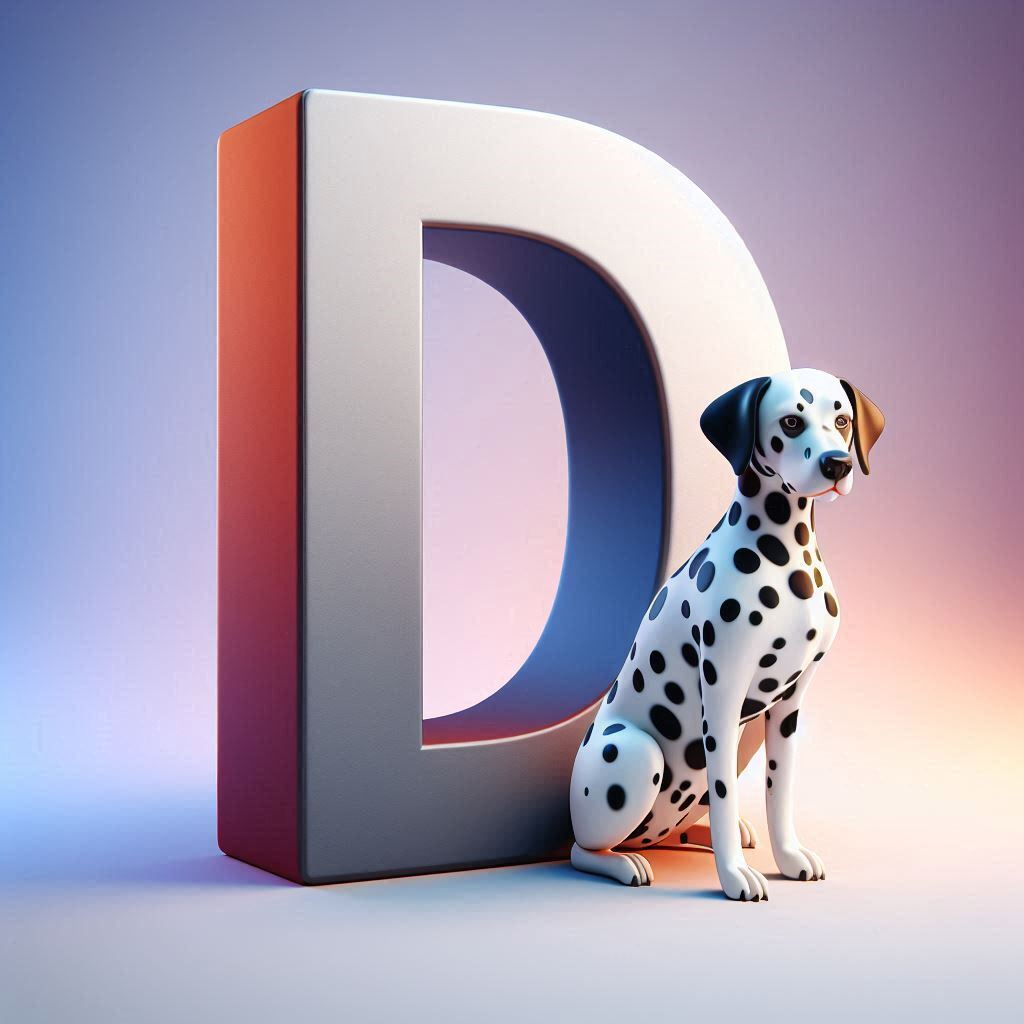 Dalmatian dog — letter D