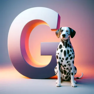 Dalmatian dog — letter G