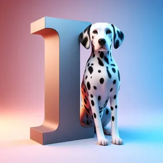 Dalmatian dog — letter I