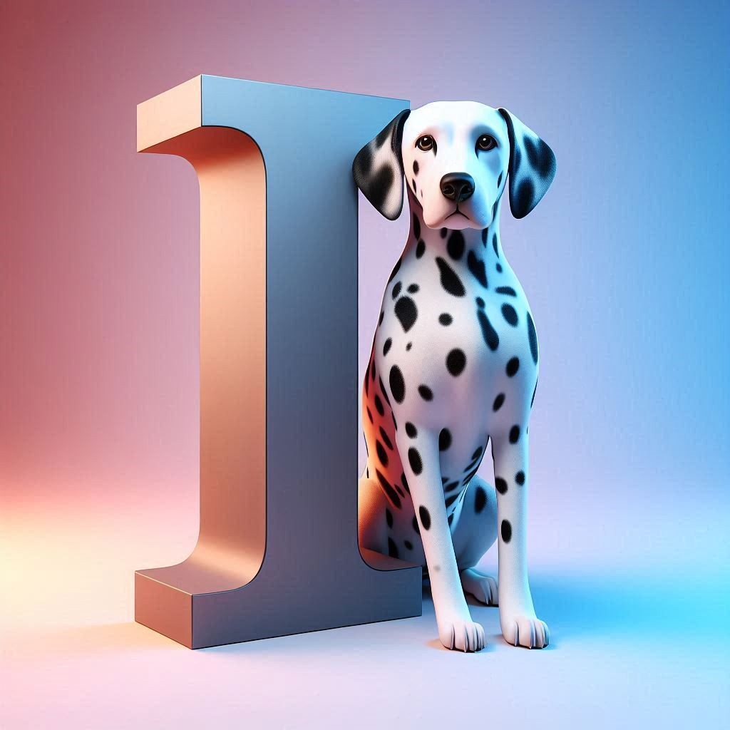 Dalmatian dog — letter I
