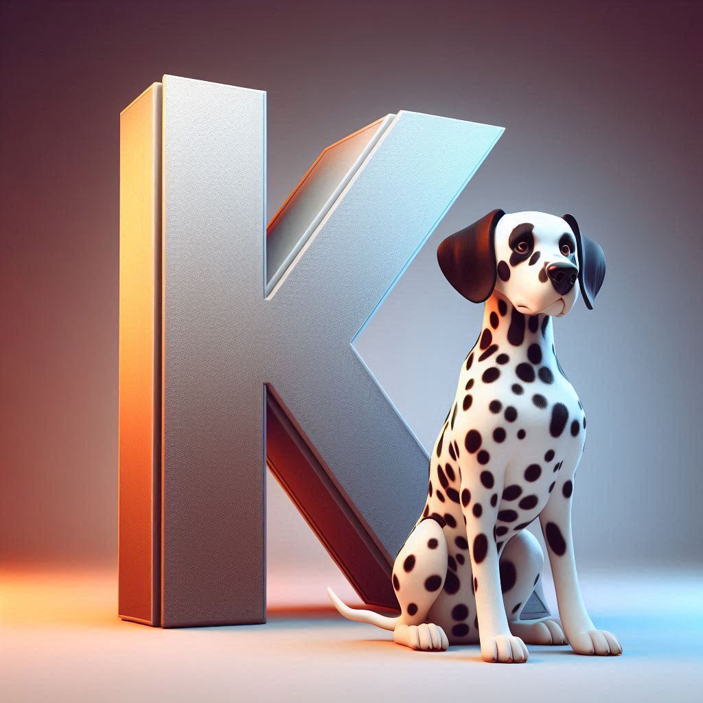 Dalmatian dog — letter K