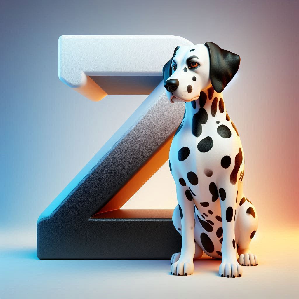 Dalmatian dog — letter Z