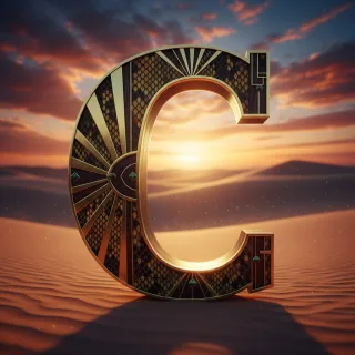 Desert dunes — letter C