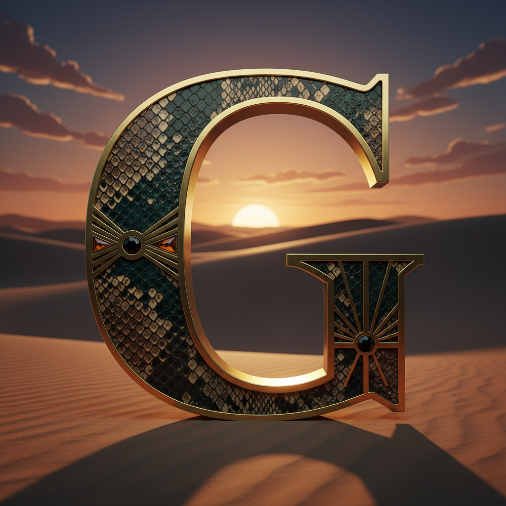 Desert dunes — letter G