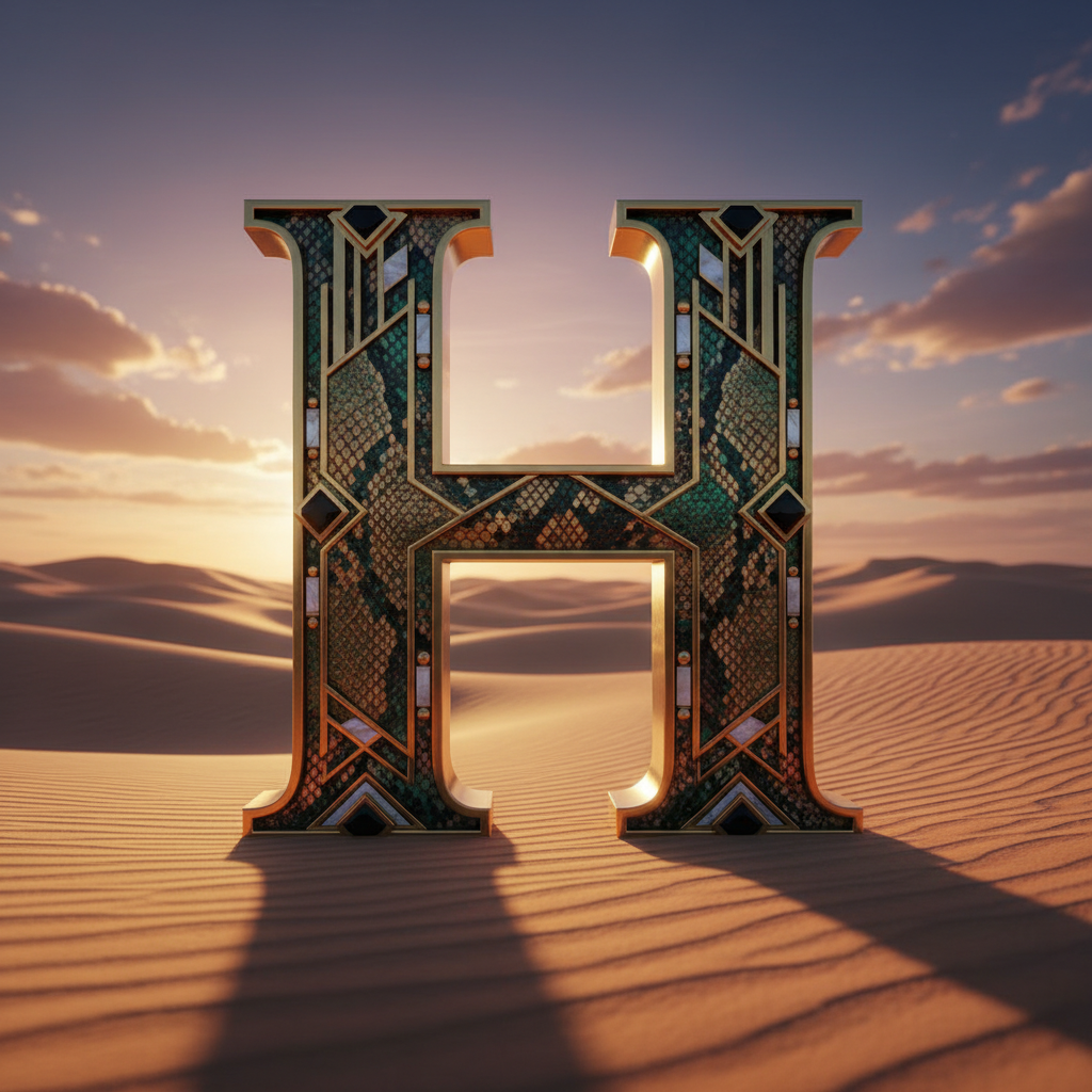 Desert dunes — letter H