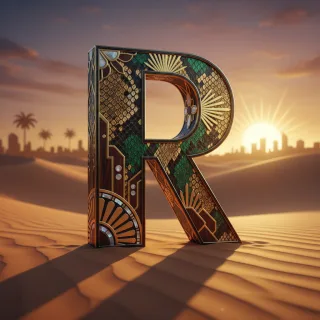 Desert dunes — letter R