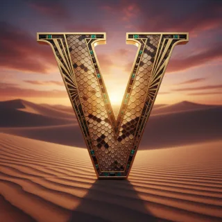 Desert dunes — letter V