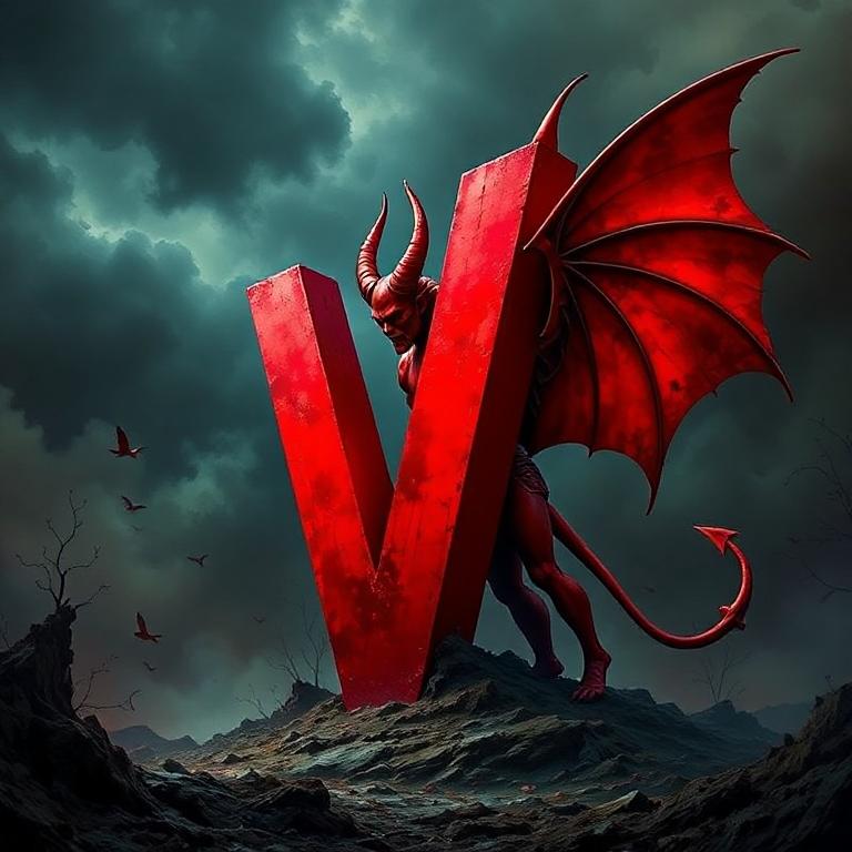 Devil 3 — letter V