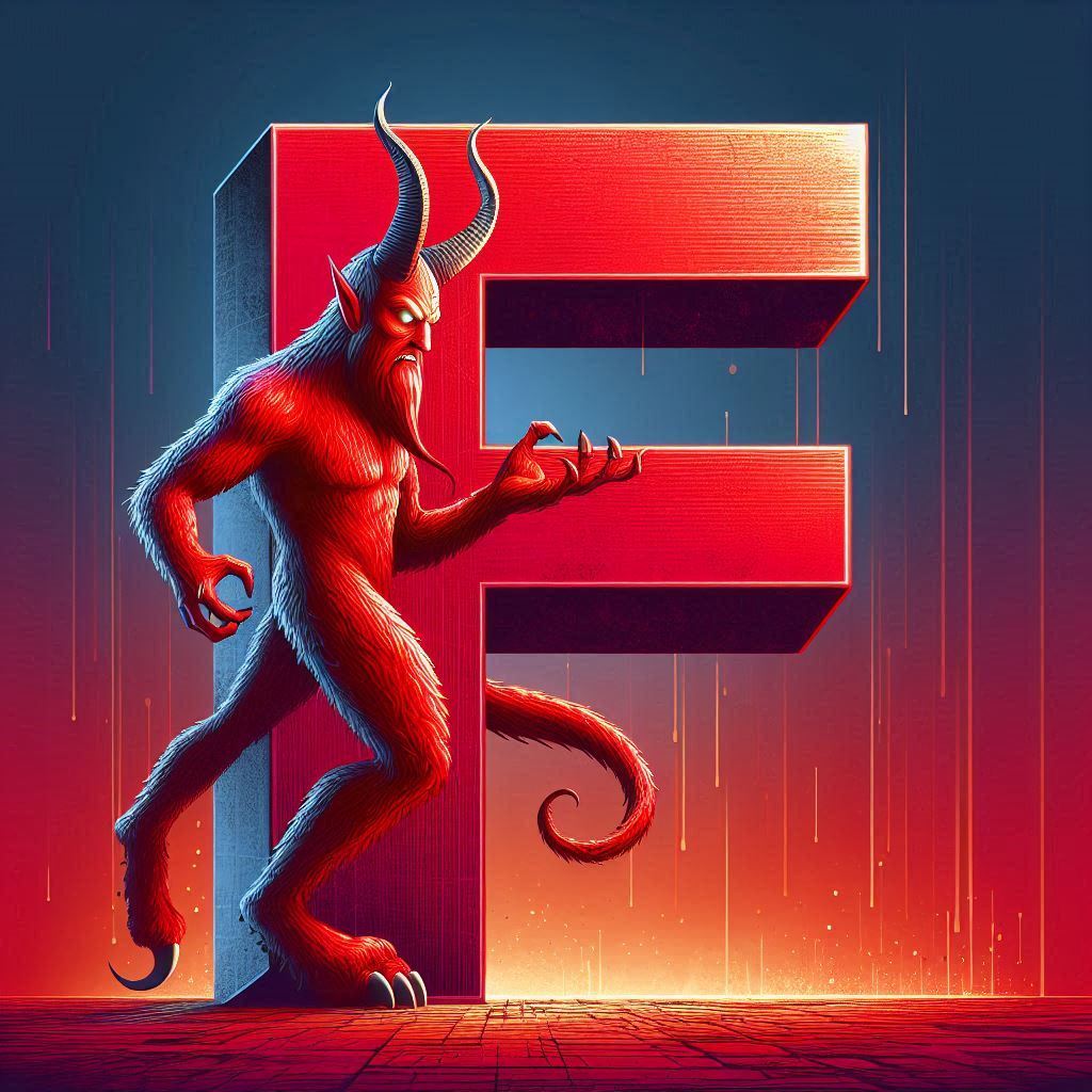 Devil — letter F