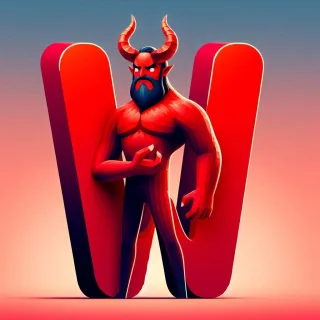 Devil — letter W