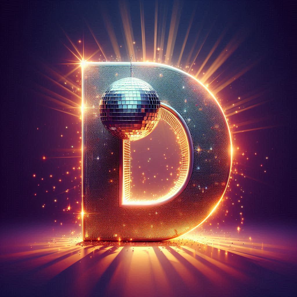 Disco effect — letter D