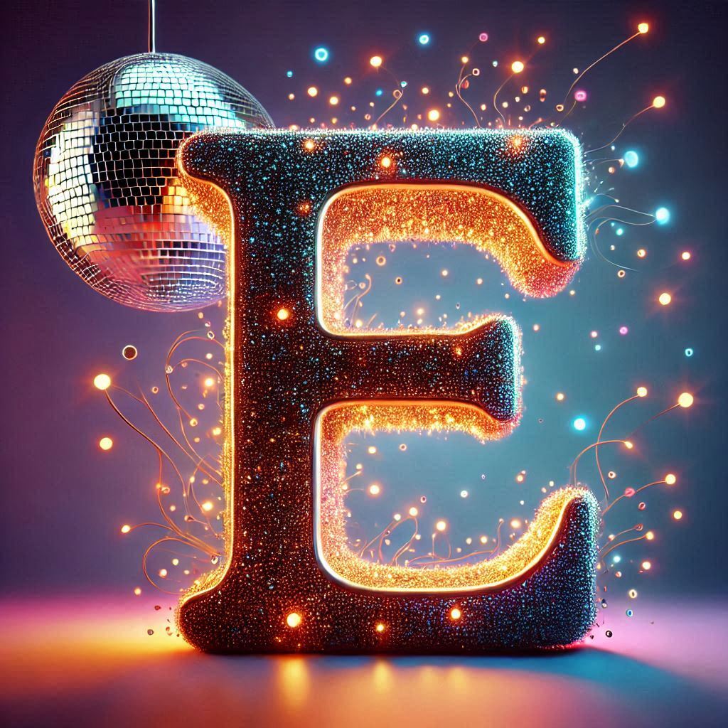 Disco effect — letter E