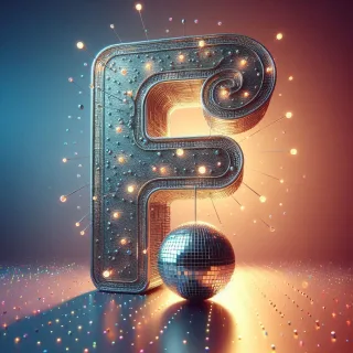 Disco effect — letter F
