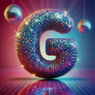 Disco effect — letter G