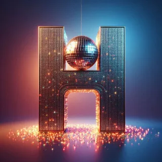 Disco effect — letter H