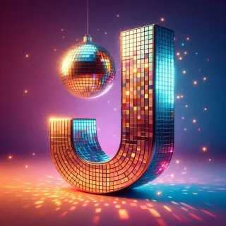 Disco effect — letter J