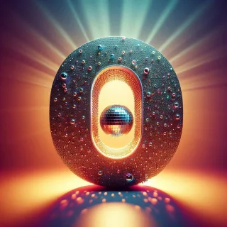Disco effect — letter O