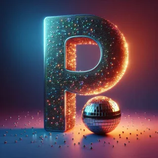 Disco effect — letter P