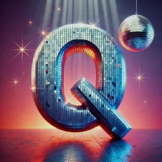 Disco effect — letter Q