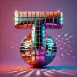 Disco effect — letter T