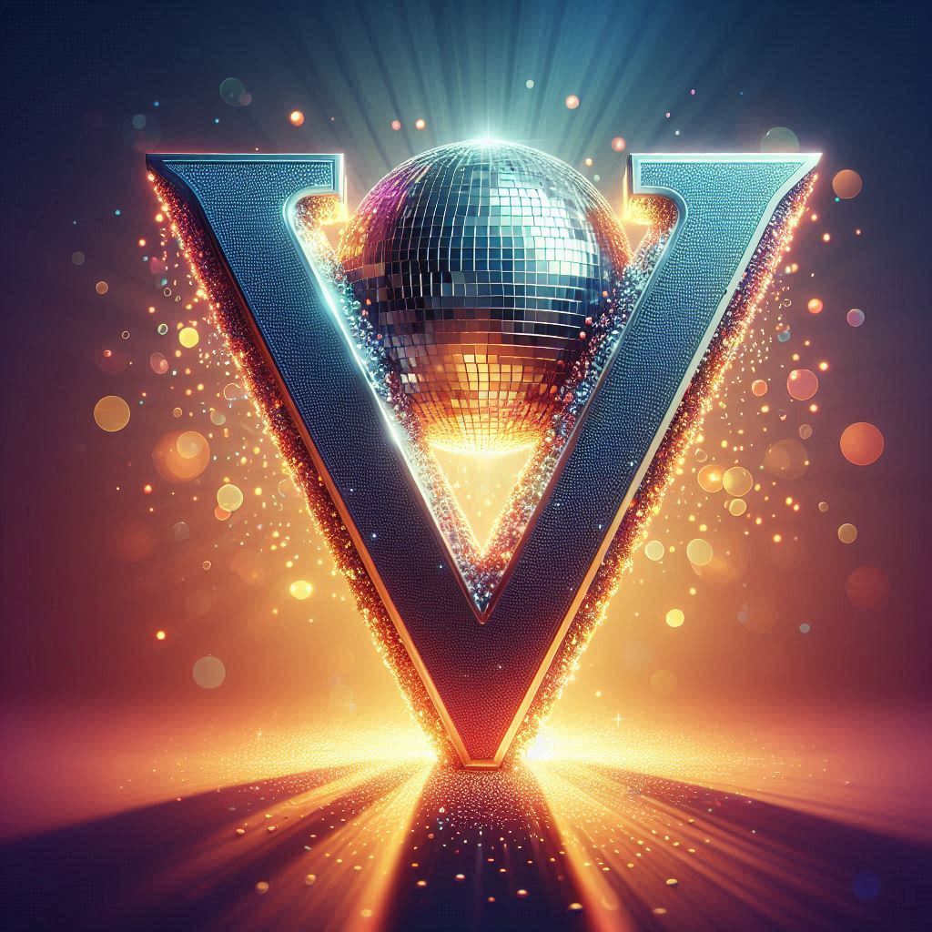 Disco effect — letter V