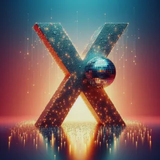 Disco effect — letter X