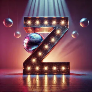 Disco effect — letter Z