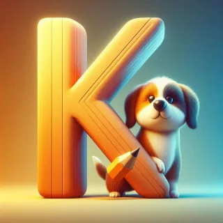 Dogs — letter K (variant 2)