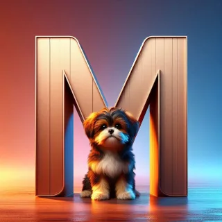 Dogs — letter M (variant 2)