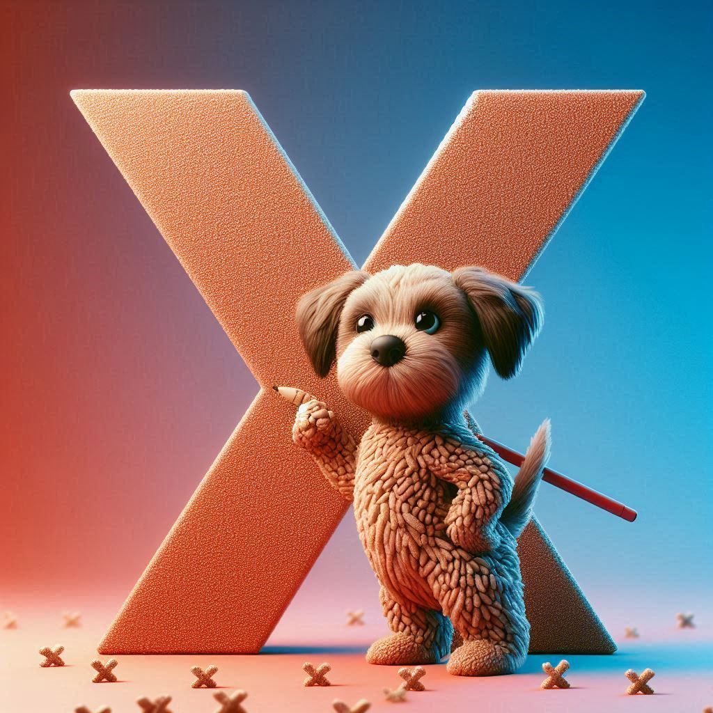 Dogs — letter X (variant 2)