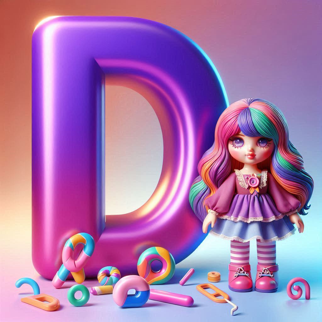 Doll — letter D (variant 2)