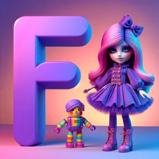 Doll — letter F (variant 2)