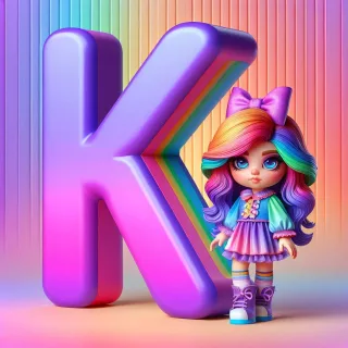 Doll — letter K (variant 2)