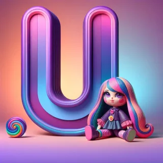 Doll — letter U (variant 2)