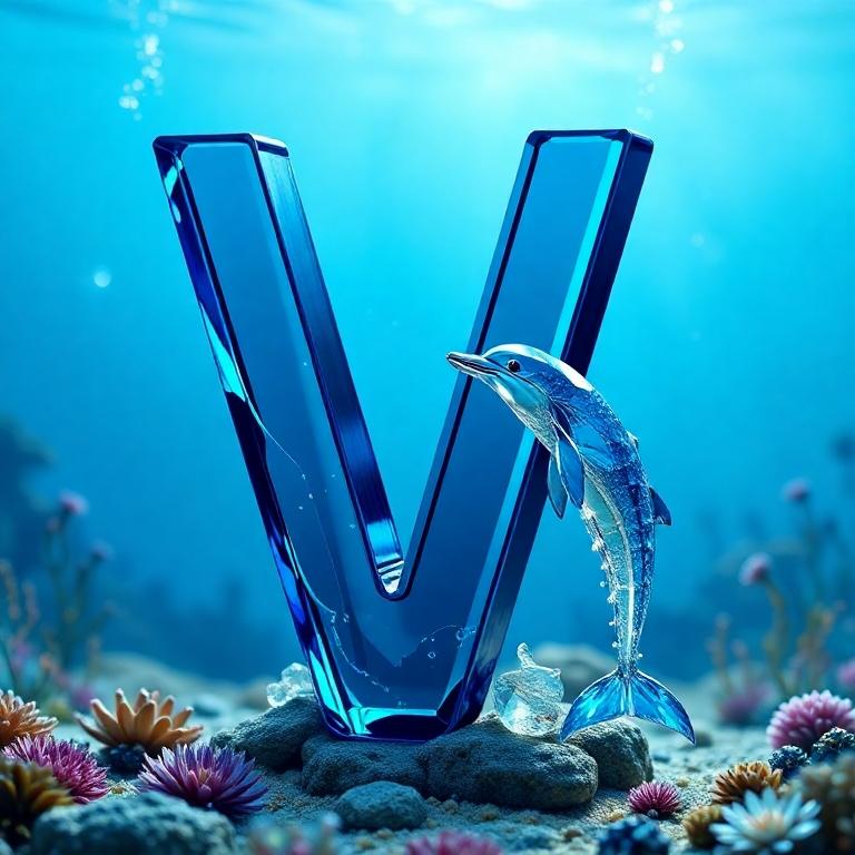 Dolphin — letter V
