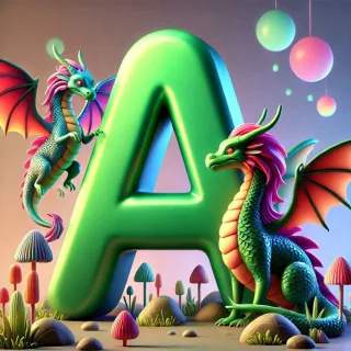 Dragon 2 — letter A (variant 2)