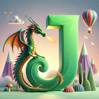 Dragon 2 — letter J (variant 2)