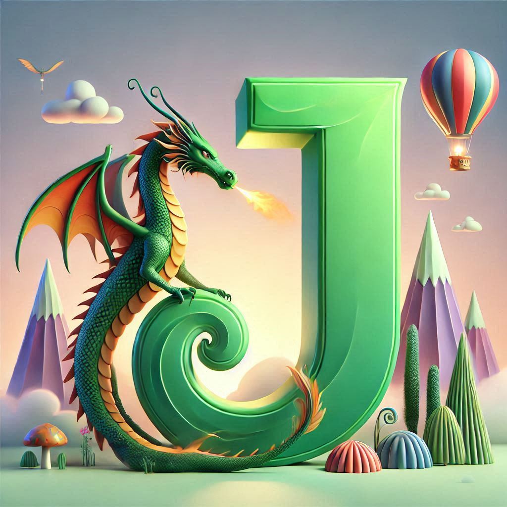 Dragon 2 — letter J (variant 2)