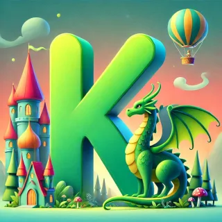 Dragon 2 — letter K (variant 2)